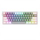 Redragon Fizz K617 Grey and White- RED SWITCH